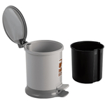 Ведро для мусора с педалью 18л цвет серый, устойчивое