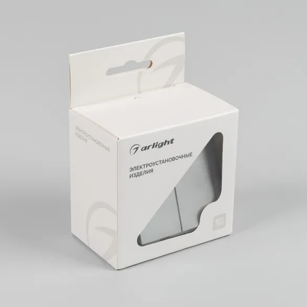 Механизм выключателя двухклавишный проходной SWT-MKP2-PL-GR-V (250V, 10A) (Arlight, -) 049894