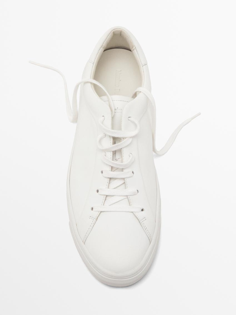 Massimo Dutti Кроссовки из замши, белый