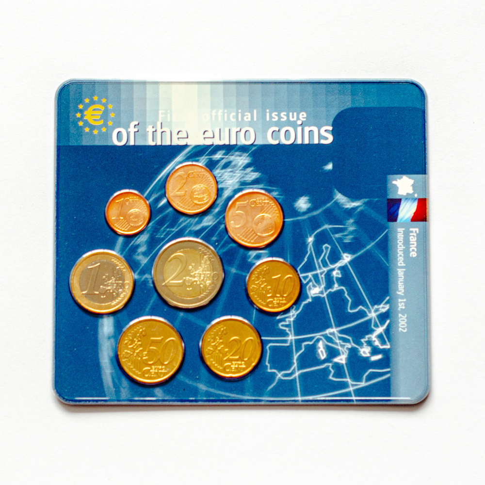 France 1999 - 2001 Year Set: First Official Issue of the Euro Coins