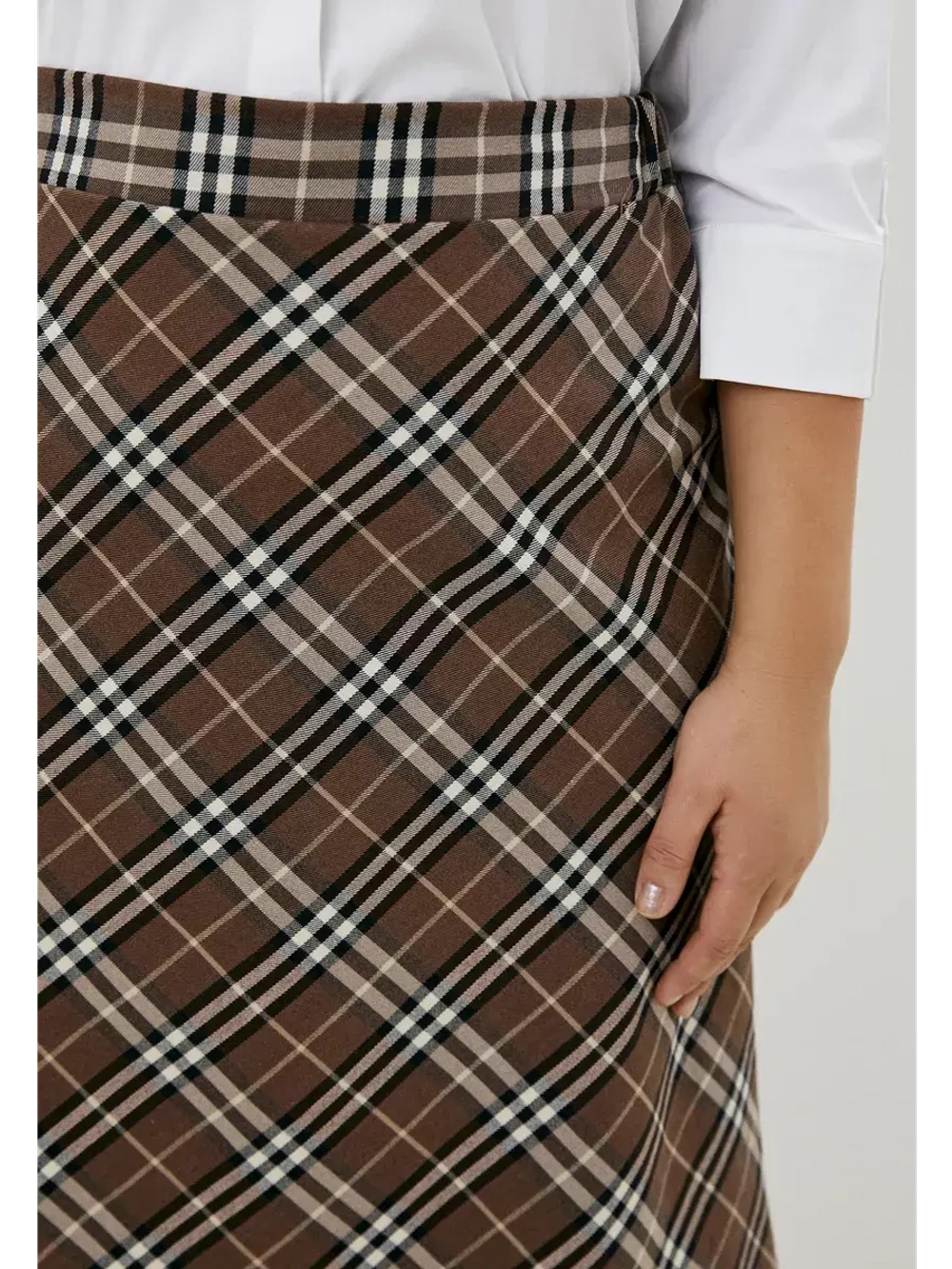 Юбка в клетку plus size