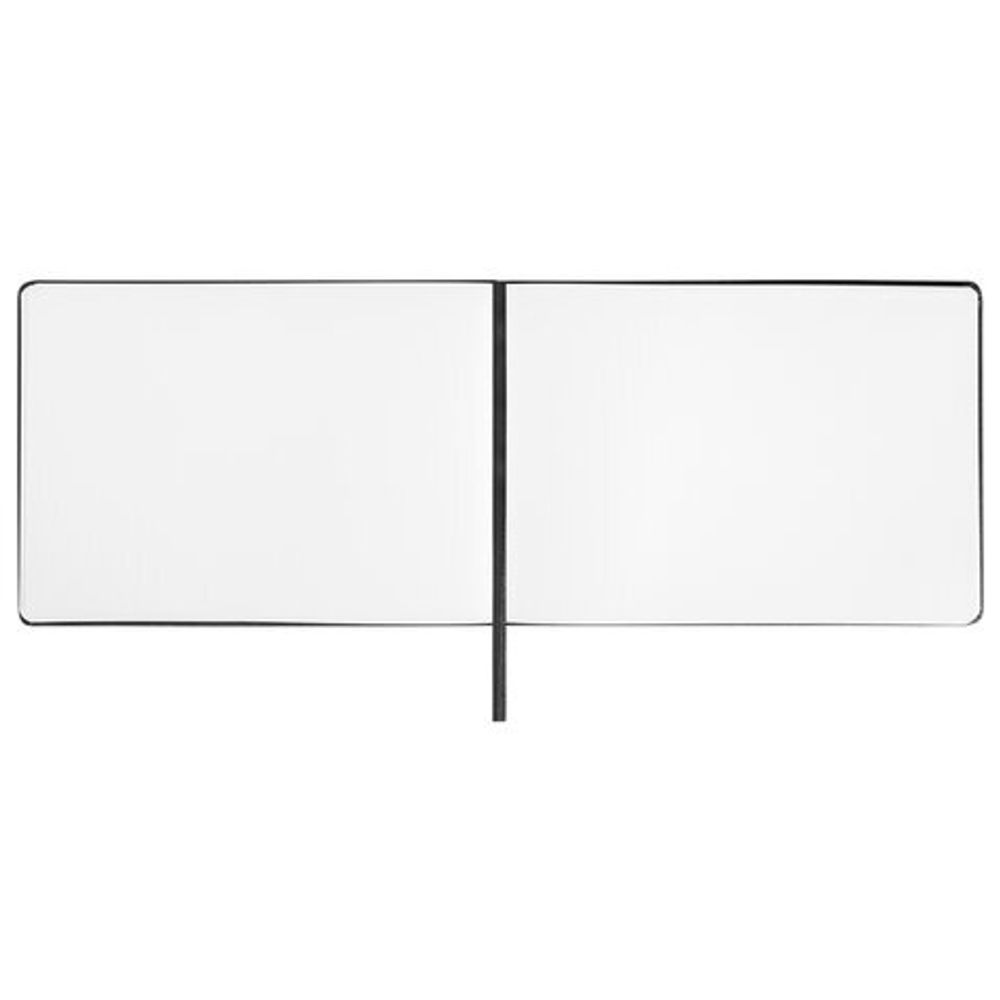 Скетчбук, белая бумага 140 г/м2 210х148 мм, 80 л., КОЖЗАМ, резинка, BRAUBERG ART CLASSIC, черный, 113182