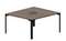 Составной стол на 2 рабочих места 138х156,6х75см (2 металлических  аутлета)