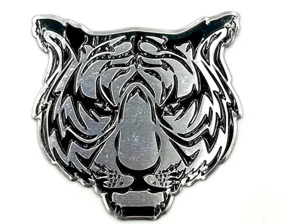 Наклейка Тигр Серебристая (Tiger размер 6,5х7,5см)