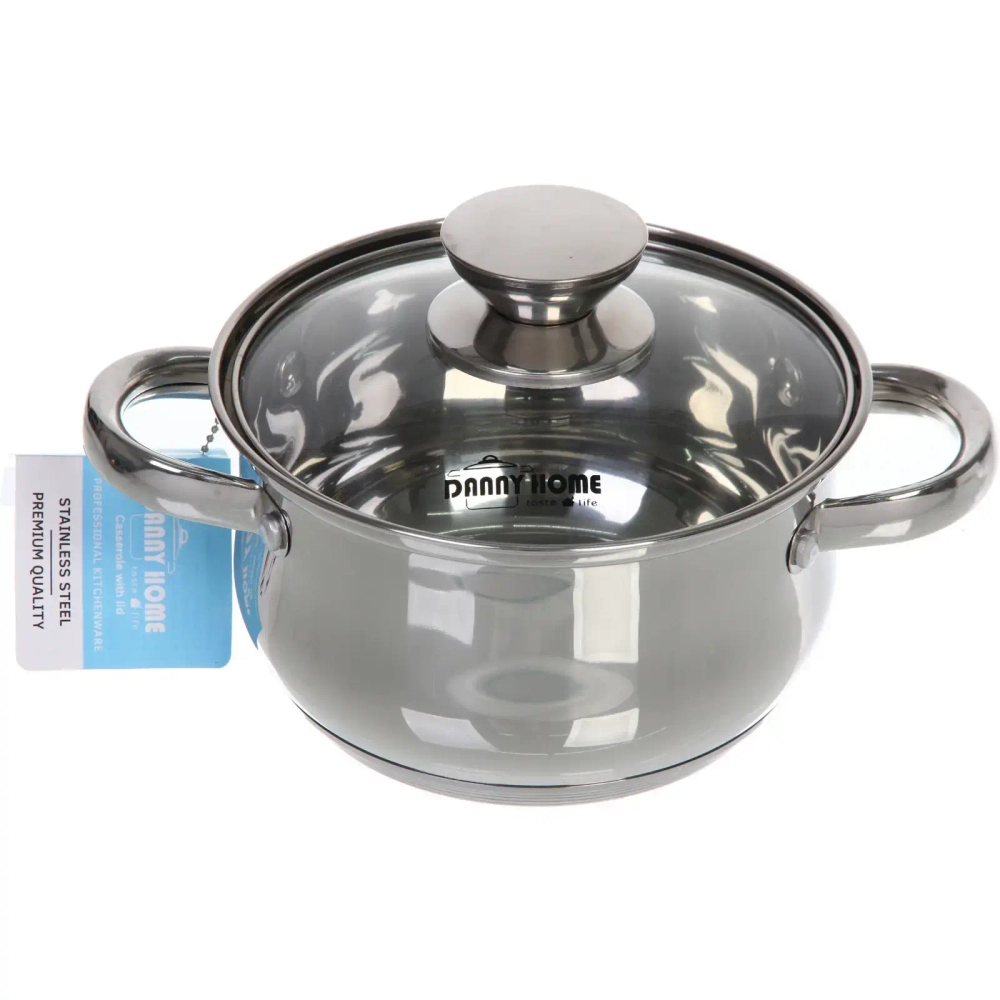 Набор посуды из нержавеющей стали EMMA 3 предмета (3 кастрюли 1,9л, 3,6л, 6,1л), DH12-3