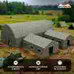 Модуль пневмокаркасный военный «Скрытый рубеж» 15×15×4,5 м из ПВХ, казарма