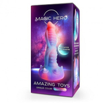 Фаллоимитатор Magic Hero с шипами (19×4,6 см), разноцветный