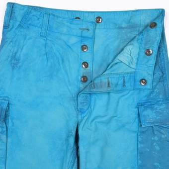 Голубые винтажные карго с tie-dye окрасом, XL (36х34)