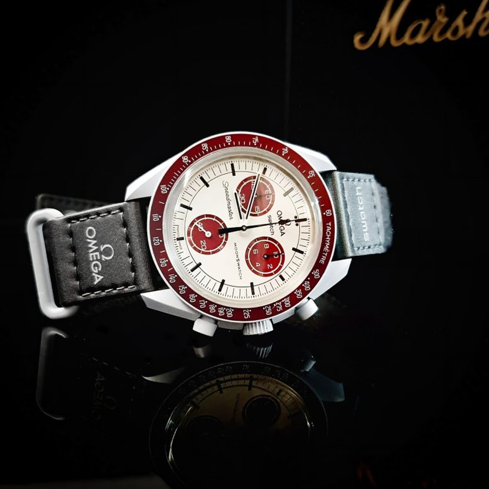 SWATCH Men 42mm Beige Watch SO33M101