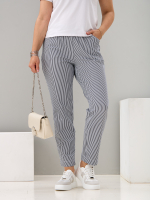 Брюки Бдж-129/синяяполоса-джинс