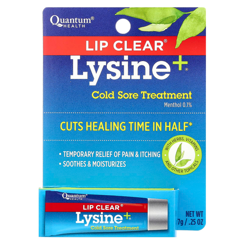 Quantum Health, Lip Clear® Lysine + ®, средство от герпеса, 7 г (0,25 унции)