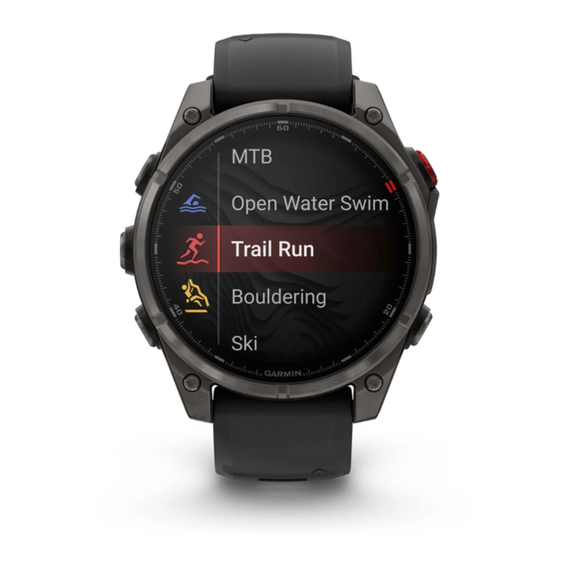 Умные часы Garmin Fenix 8 PRO, 47 мм, AMOLED, Sapphire, Carbon Gray DLC Titanium with Black/Pebble Gray Silicone Band