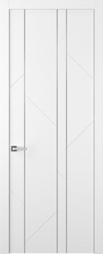 Дверь Флекс 1 Молдинг Хром / Цвет Эмаль белый / Двери Belwooddoors