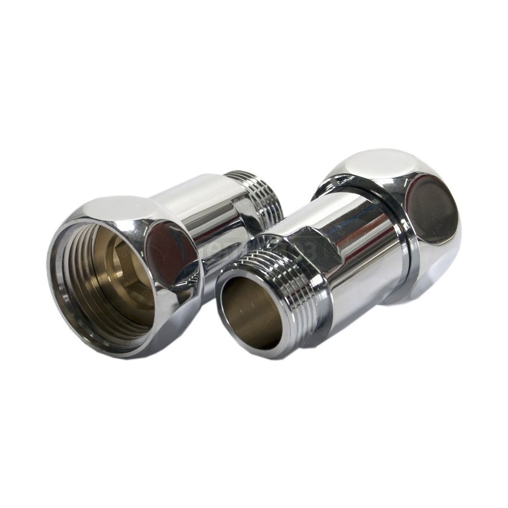 Прямые соед. с нак.гайкой для п/с хром 3/4"г/ш TIM