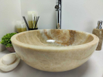 Раковина из оникса Bowl Yellow TinLip BO-60331 40*40*15