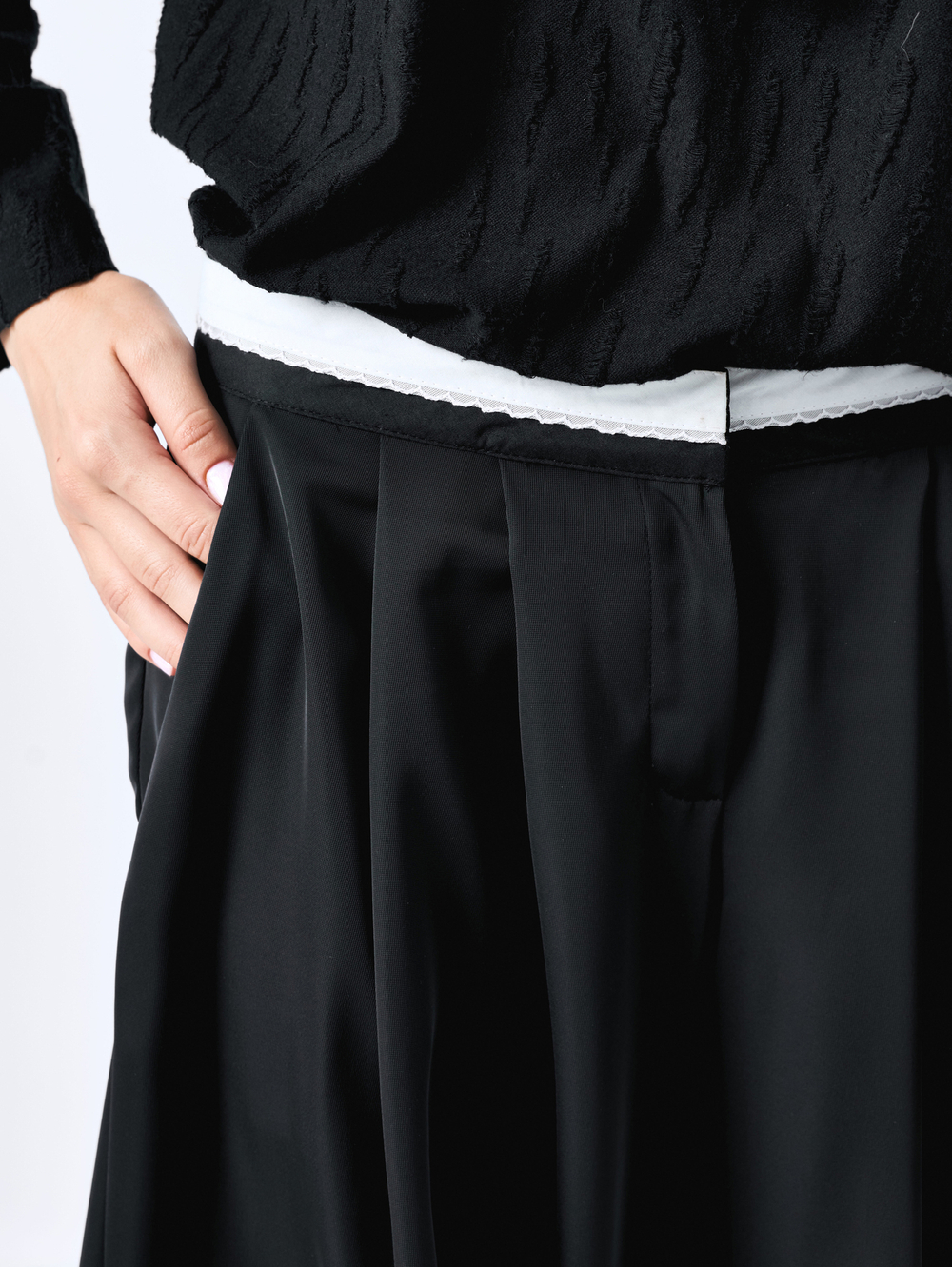 Брюки широкие 1229 черный