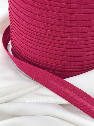 Косая бейка хлопок №102 вишневый GAMMA GK-15C 14-15 мм