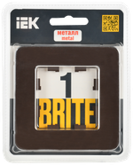 BRITE Рамка 1-местная РУ-1-1-Бр металл коричневый RE AL IEK