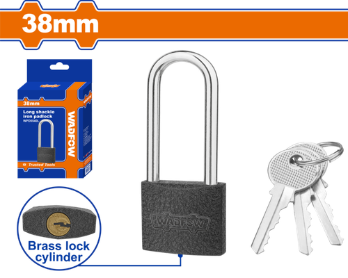 Замок навесной с длинной дужкой 38 мм (6/120) WADFOW WPD5540L