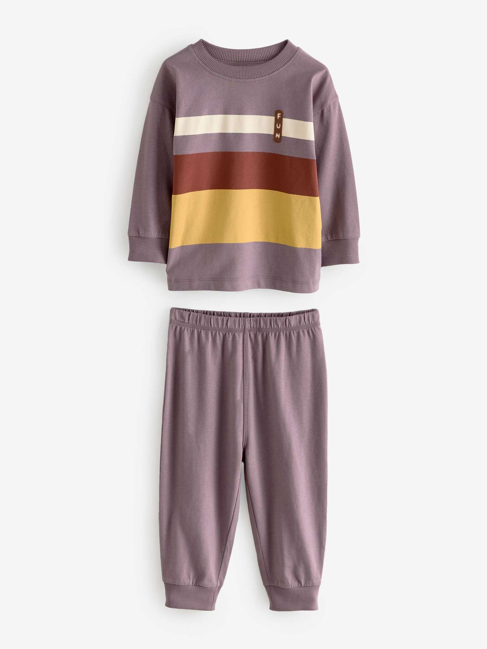 Пижама для мальчика Next B49-052, 3 шт., Бежевый, Сиреневый, Молочный