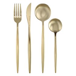 Набор столовых приборов Globe, золотистые матовые, 16 пред.