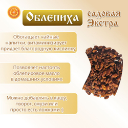 Облепиха Садовая Экстра, 100 г.