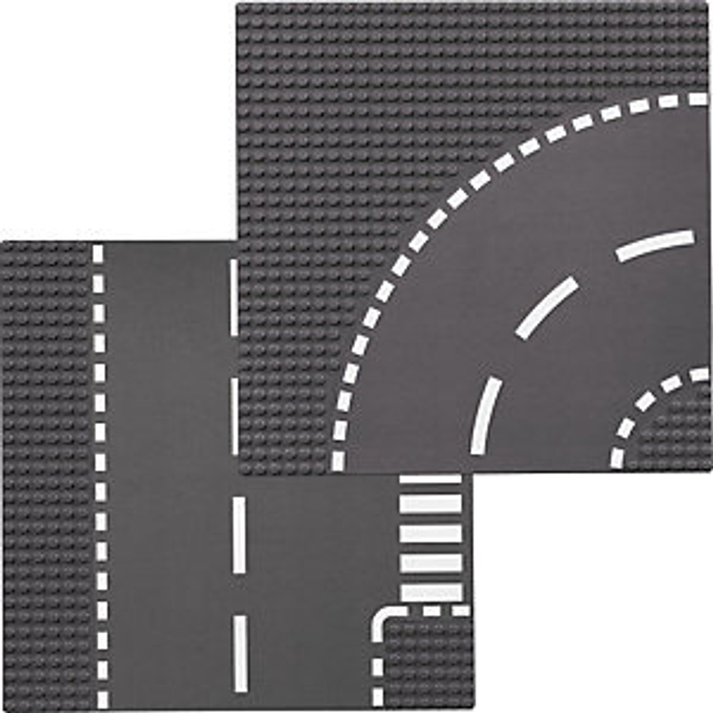 LEGO City: Т-образный перекрёсток и поворот 7281 — T-Junction & Curved Road Plates — Лего Сити Город