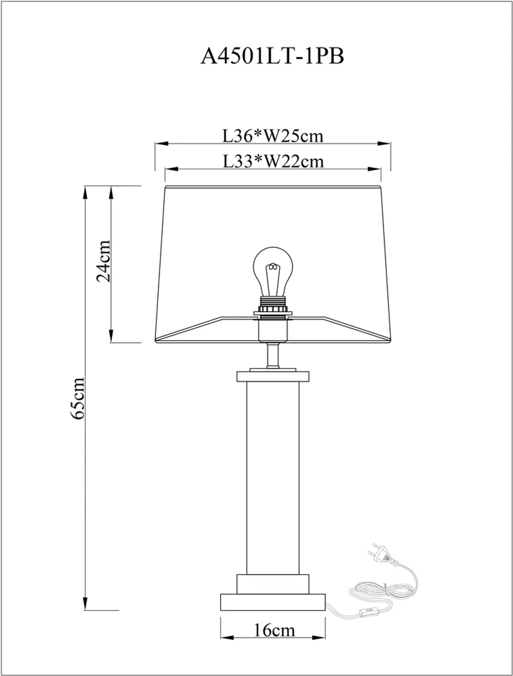 Декоративная настольная лампа Arte Lamp CAMELOT A4501LT-1PB