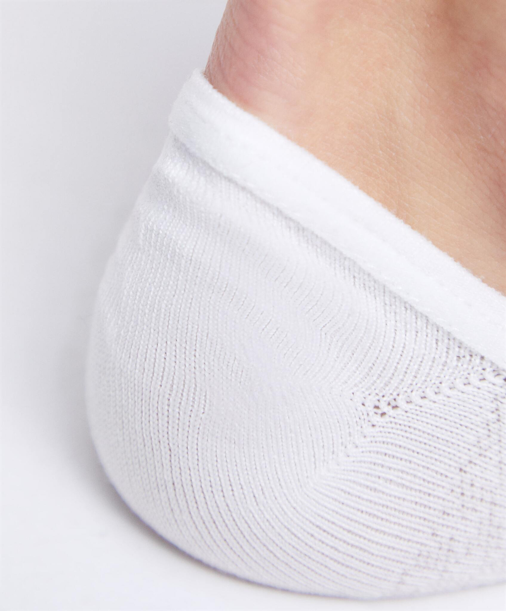 OYSHO Три пары спортивных носков-следков из смесового полиамида, белый