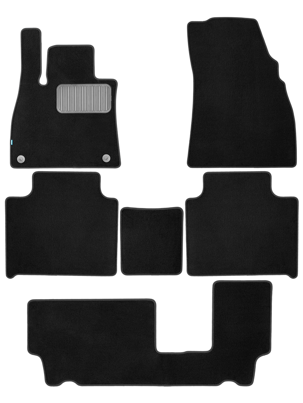 Коврики в салон для HONGQI HS7 2023 - н.в. (II) Внедорожник 5 дв. - 6 шт. коврики текстильные в салон Klever Premium KLEVER05.A71057.110KH