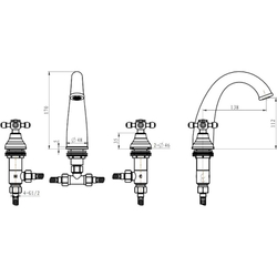 Смеситель для раковины Boheme Flora 297-FL