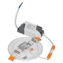 Светильник светодиодный встраиваемый Даунлайт ЭРА LED 1-3-4K Slim панель 3Вт 4000К круг | Downlight