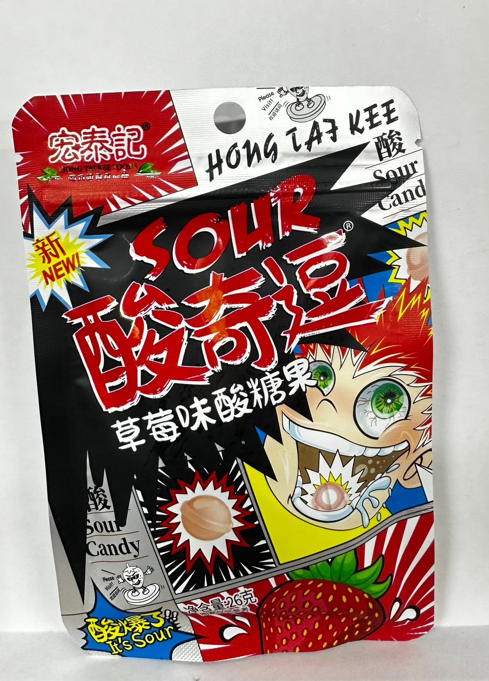 Конфеты HONG TAI KEE FOODS SOUR клубника