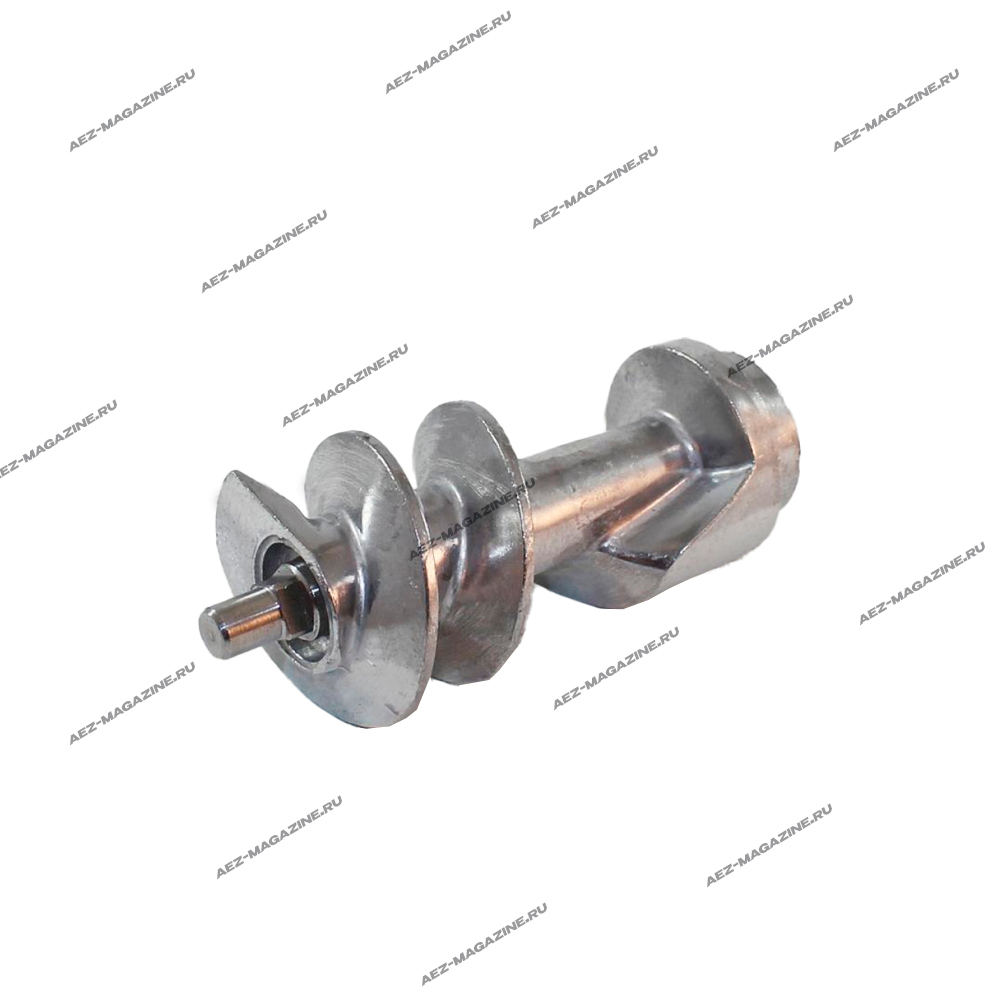 Шнек к мясорубке тип G, L-102мм, вал d-8мм, внутренний квадрат 17,5х17,5м с резьбой М5