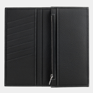 Кошелек кожаный, теленок черного цвета