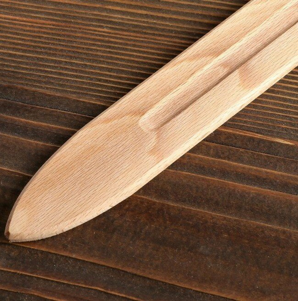 Деревянный Меч двуручный, массив бука, 75 см, микс