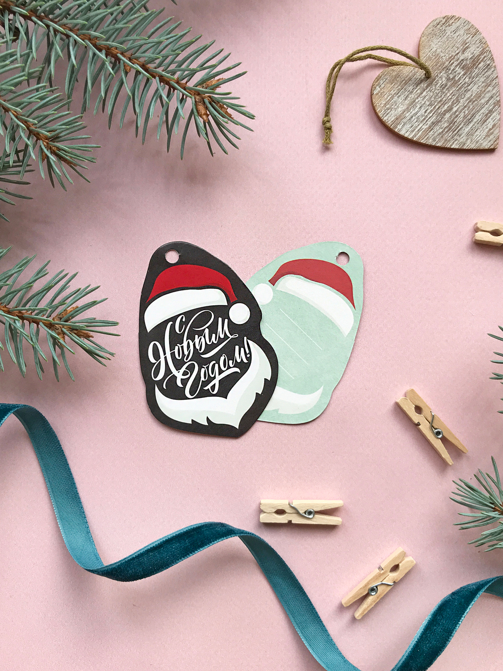 Бирка на подарок  «Крутой Дед Мороз», 5,3 × 7,5 см