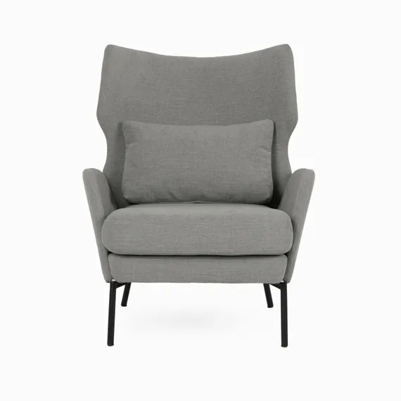 Кресло Alexa, серый велюр