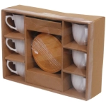 Кофейный набор 12 предметов «White magic» (6 кружек 90мл+6 блюдец), волна