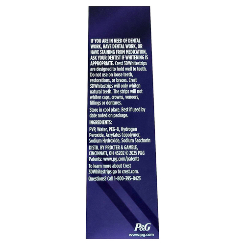 Crest, 3D Whitestrips, набор для отбеливания зубов, 40 полосок