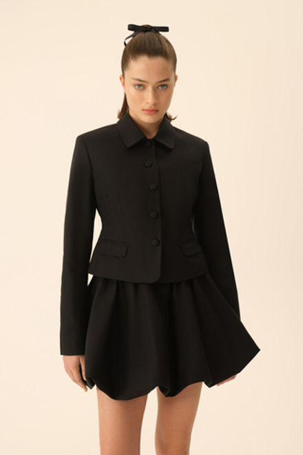 Жакет укороченный ((Baby Doll cotton edition)), черный