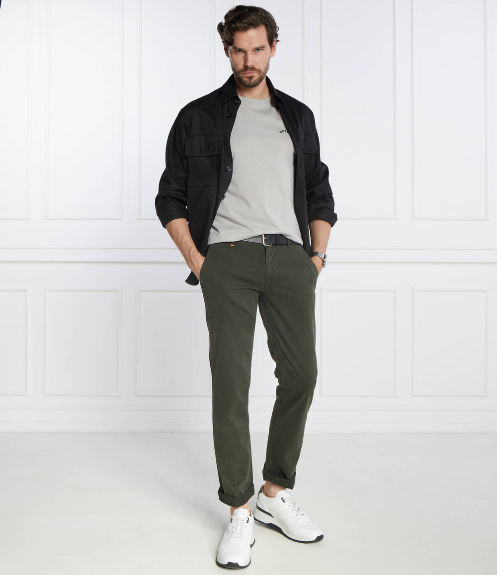 Чиносы Schino BOSS ORANGE - зеленый(50470813)