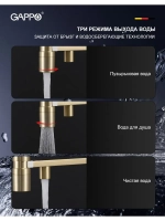 Смеситель для кухни с подключением к фильтру Gappo G4395-53