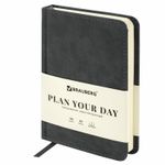 Ежедневник недатированный МАЛЫЙ 100х150 мм А6 BRAUBERG "Status", под кожу, 160 л., черный, 113366