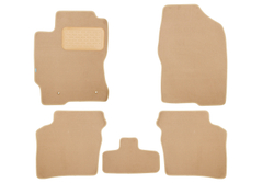 Коврики в салон для TOYOTA Prius 2003-2005, 2005-2011, хэтчбек, 5 шт. (текстиль, бежевые) KLEVER04484922112KH