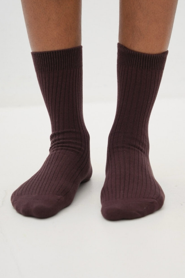 Носки из хлопка тёмный шоколад