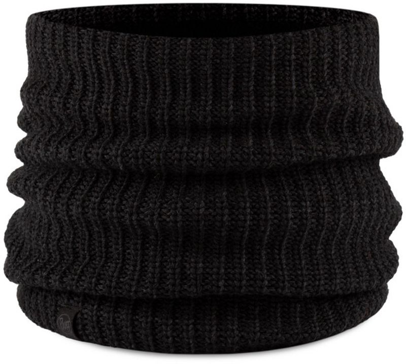 Вязаный шарф-труба с флисом Buff Neckwarmer Knitted Fleece Vaed Black Фото 1