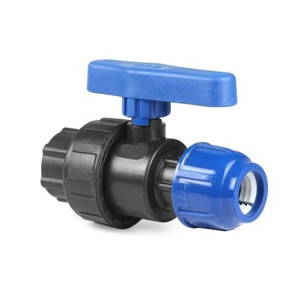 Кран шаровой компрессионный внутр.резьба PN10 d 32x 1/2" для ПЭ труб,РТП (14397)