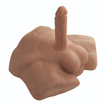 Карамельный мужской полуторс с фаллоимитатором SILEXD Apollo S 7 (Цвет: телесный)