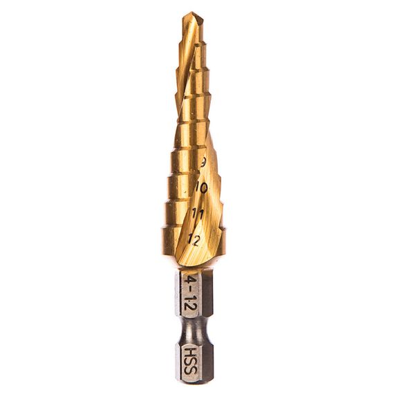 Сверло по металлу Makita HSS-TiN 4-12мм ступенчатое (D-40179)